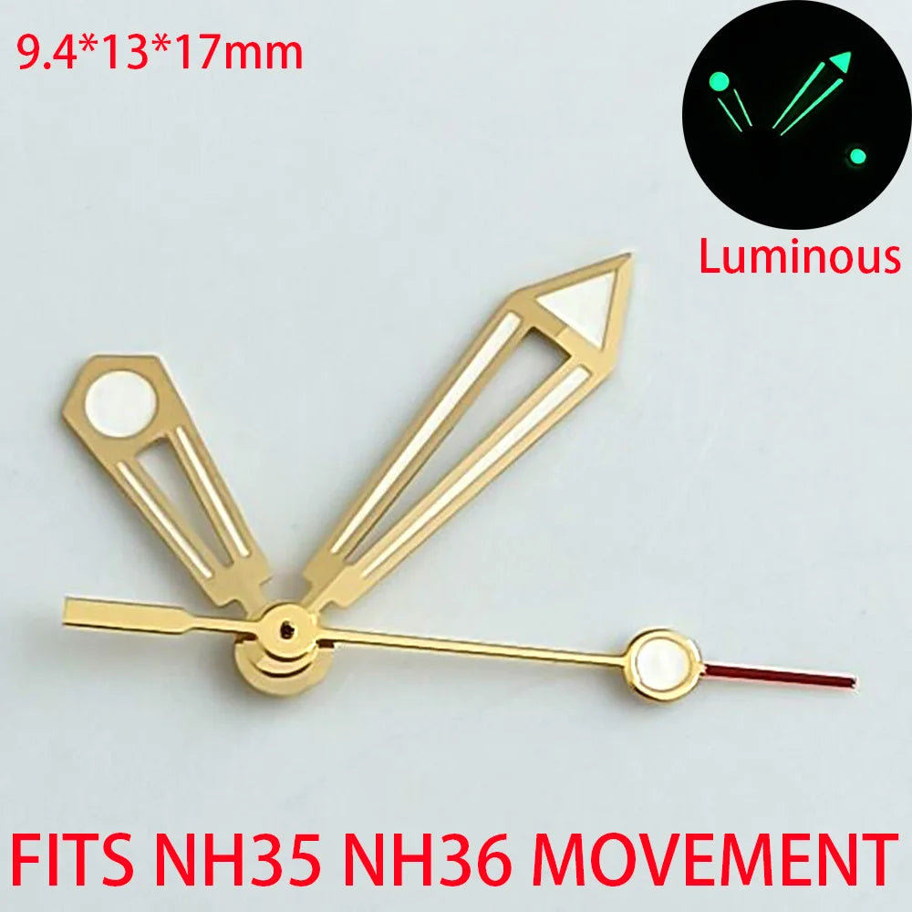 Watch Accessories Pointer NH 35 NH36 Hands Green/Blue Super Luminous Suitable For NH 35 NH36 Movement