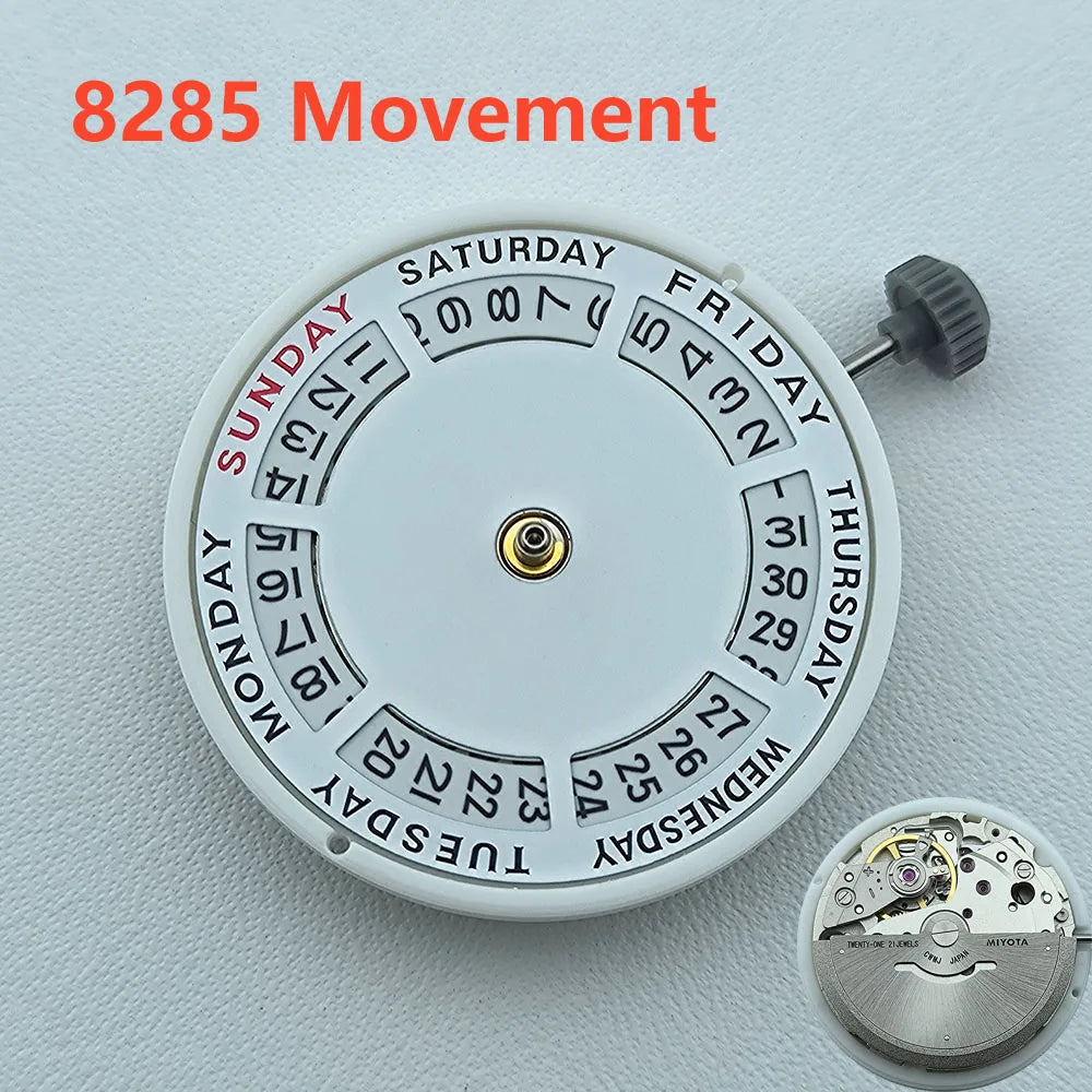 39mm Stainless Steel Watch Case Sapphire Glass suitable for Miyota 8285 Movement
