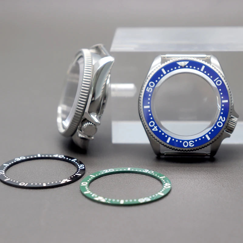 38mm Watch Case Mod Sapphire For Skx013 NH35/36 4R36 Multicolor Ceramic Bezel