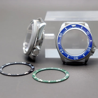 38mm Watch Case Mod Sapphire For Skx013 NH35/36 4R36 Multicolor Ceramic Bezel
