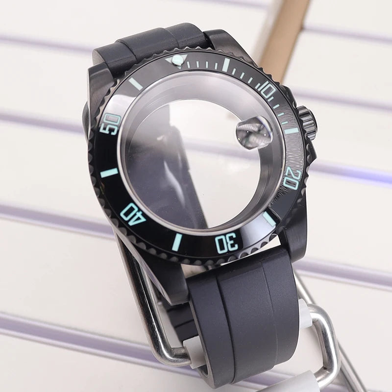 Diving 40mm Watch Case For Nh34/35/36 Miyota 8215 Eta 2824 C3 Bezel Submariner