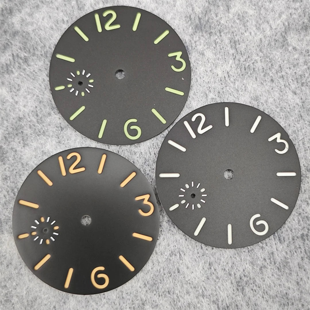 Personalized 36mm Watch Dial Green Luminous for ETA6497/ Seagull ST36 Movement