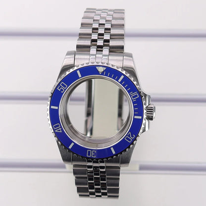 40mm Watch Case Ceramic Bezel Sapphire For Nh35 Nh36 Nh34 Sub Eta2824 Miyota8215