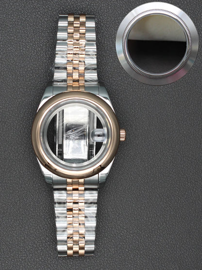 36/40mm Watch Case Sapphire Crystal For Nh35 NH36 Miyota 8215 28.5mm Dial Oyster