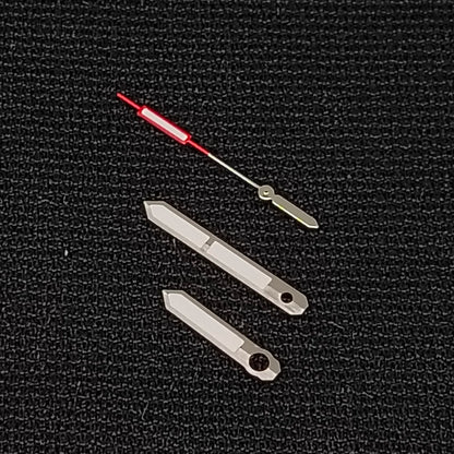 Silvery Pointer Red Second Hand Green Luminous Watch Hands for NH35/NH36/4R/7S