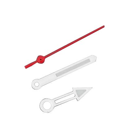 White Red Watch Hands Fit for NH35 NH36 4R 7S Movement with Green Luminous