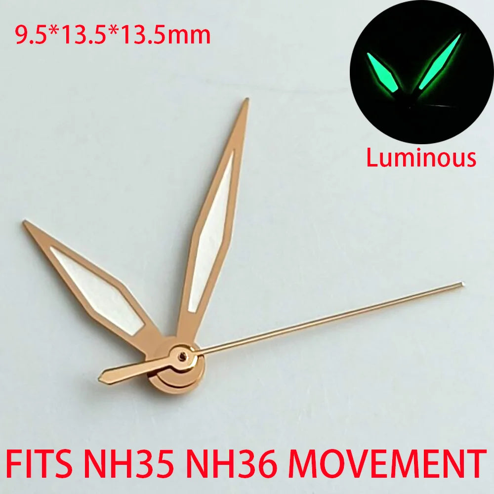 Watch Accessories Pointer NH 35 NH36 Hands Green/Blue Super Luminous Suitable For NH 35 NH36 Movement