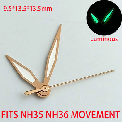 Watch Accessories Pointer NH 35 NH36 Hands Green/Blue Super Luminous Suitable For NH 35 NH36 Movement