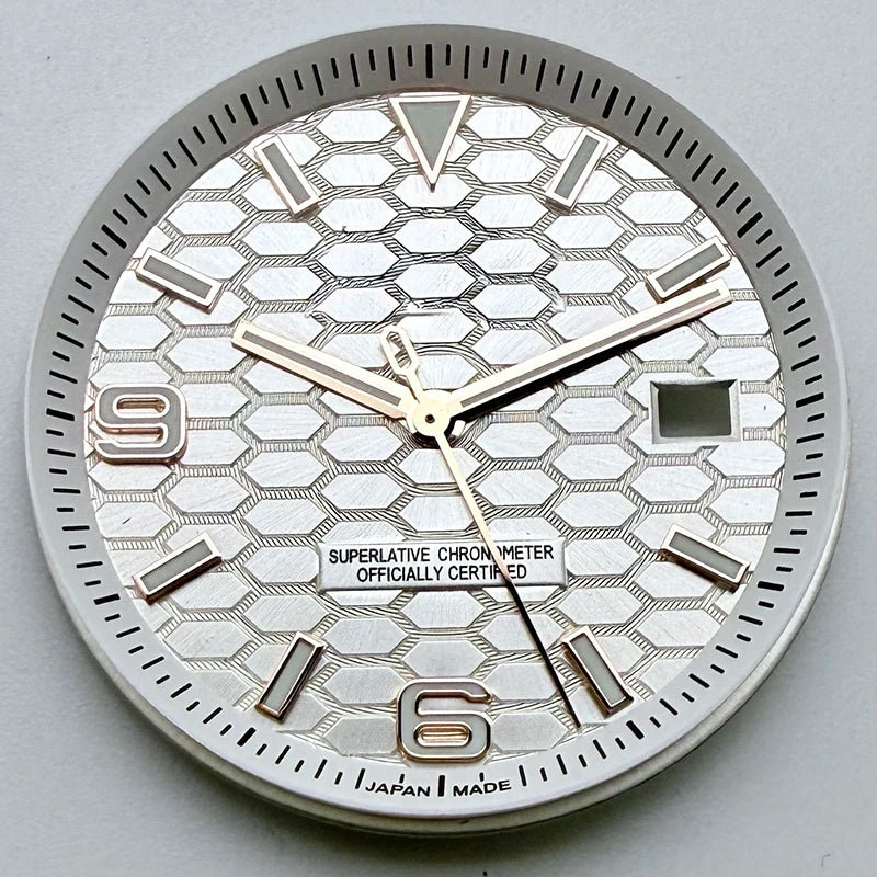 39.5mm Land-Dwellwe RG Case+Strap Sapphire Glass Luminou 33.8mm Dial Fit NH35