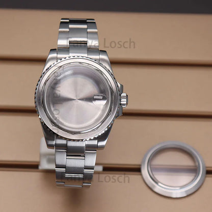 40mm Watch Case 20mm Strap Sapphire For NH35 NH36 NH34/38 8215 2824 PT5000