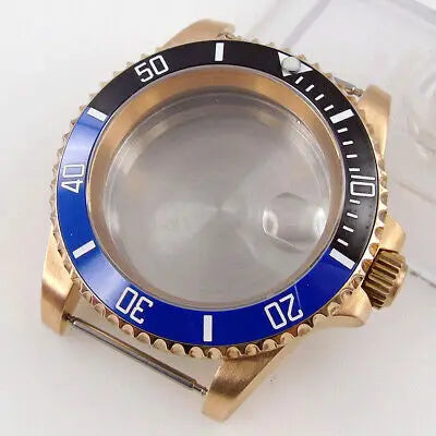 40mm CUSN8 solid Bronze sapphire glass Watch Case fit Japan NH35 NH36 ETA 2824