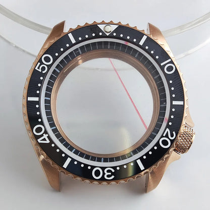 Plane Sapphire Glass Ceramic Bezel Stainless Steel Watch Case Fit NH 35 NH36 Movement High End Waterproof Watch Case