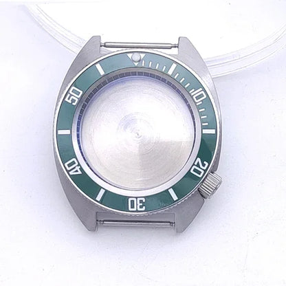 40mm Watch Case with Ceramic Bezel Shadow Ring Sapphire Crystal for NH35/NH36/4R
