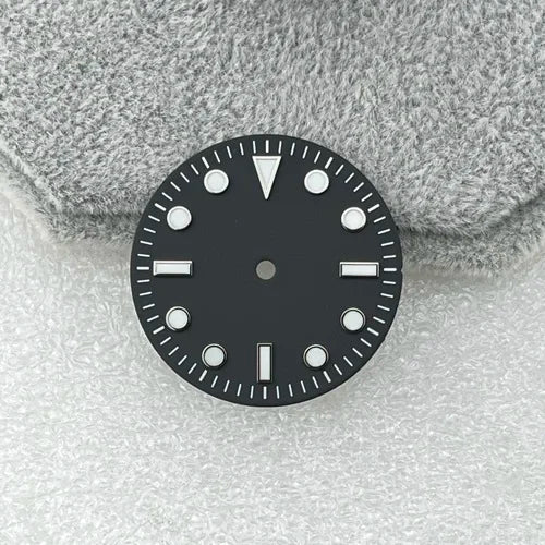 28.5mm Blue Luminous Watch Dial SUB Surface No Calendar Window for NH35/NH36