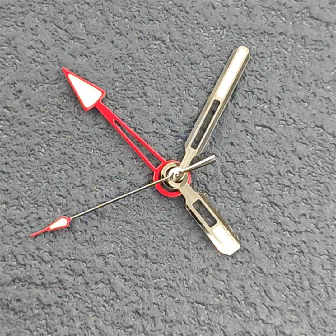 4 Hands Red Second Hand Green Luminous Watch Hands for NH35 NH34 NH36 4R 7S NH70
