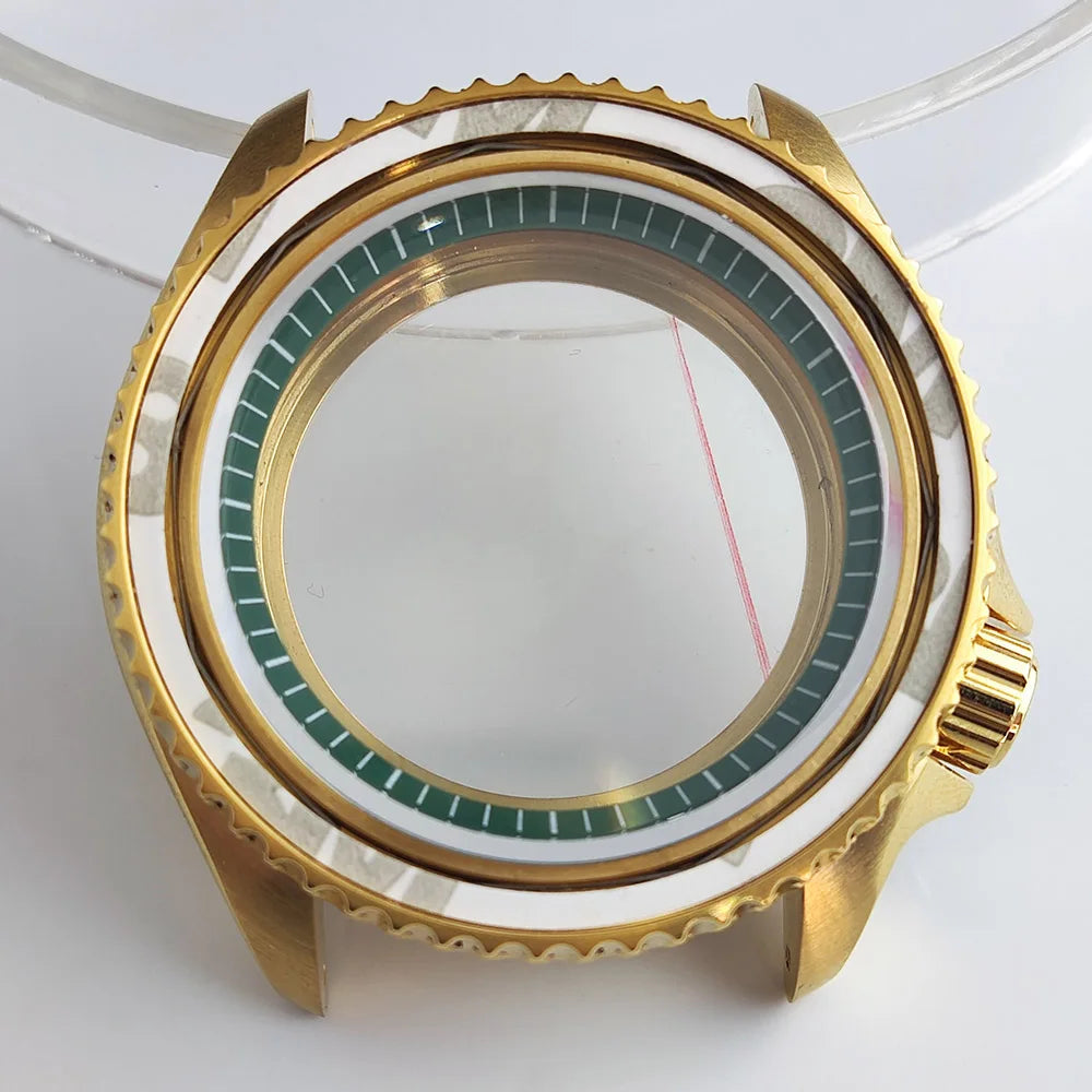 Plane Sapphire Glass Ceramic Bezel Stainless Steel Watch Case Fit NH 35 NH36 Movement High End Waterproof Watch Case