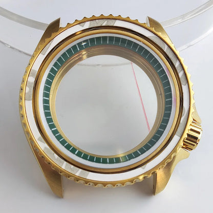 Plane Sapphire Glass Ceramic Bezel Stainless Steel Watch Case Fit NH 35 NH36 Movement High End Waterproof Watch Case