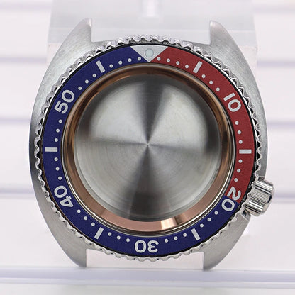 45mm Steel Watch Case Sapphire Glass For Mod skx big Abalone NH35 NH36 NH38