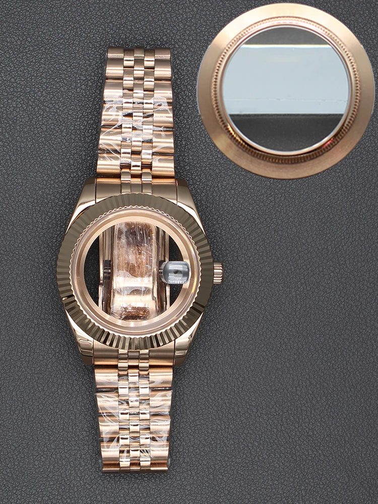36/40mm Watch Case Sapphire Glass For nh35 nh36 Miyota 8215 28.5mm Dial Datejust
