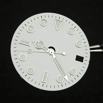 28.5mm Watch Dial & Watch Hands Set Yacht SUB Dial Green Luminous for NH35 NH36