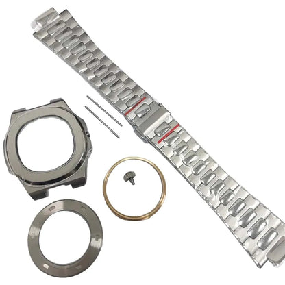 41mm Watch Case Strap for NH35 NH36 4R Transparent Back Cover Shell Watch Band