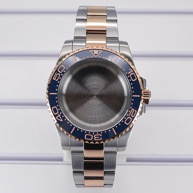 40mm Steel Watch Case Sapphire Glass For NH34/35/36/38 NH70 Miyota 8215 Eta 2824