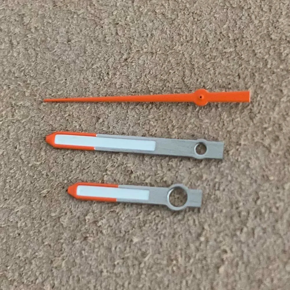 Green Luminous Modified Orange Second Hand Watch Hands Set for NH34 NH35 NH36