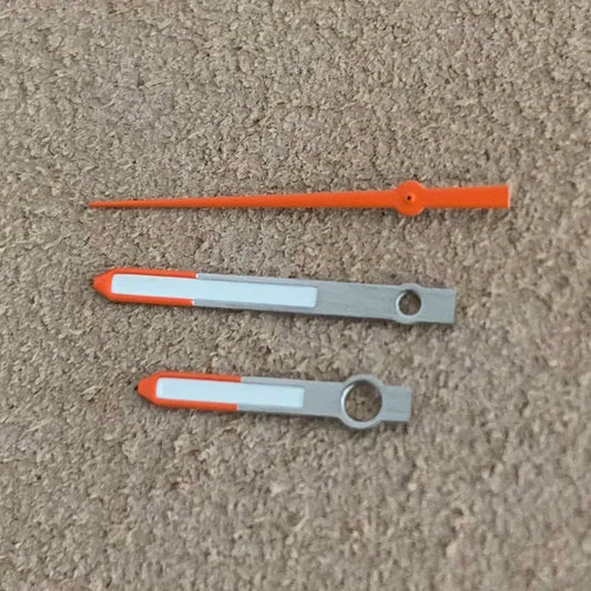 Green Luminous Modified Orange Second Hand Watch Hands Set for NH34 NH35 NH36
