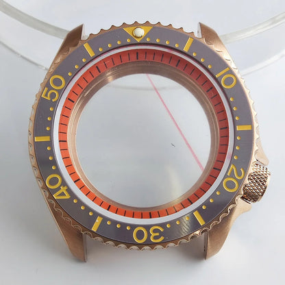 Plane Sapphire Glass Ceramic Bezel Stainless Steel Watch Case Fit NH 35 NH36 Movement High End Waterproof Watch Case