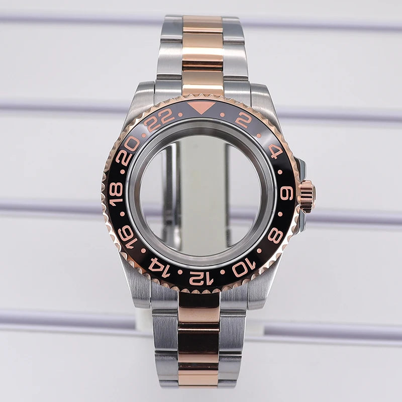40mm Steel Watch Case Sapphire Glass For NH34/35/36/38 NH70 Miyota 8215 Eta 2824