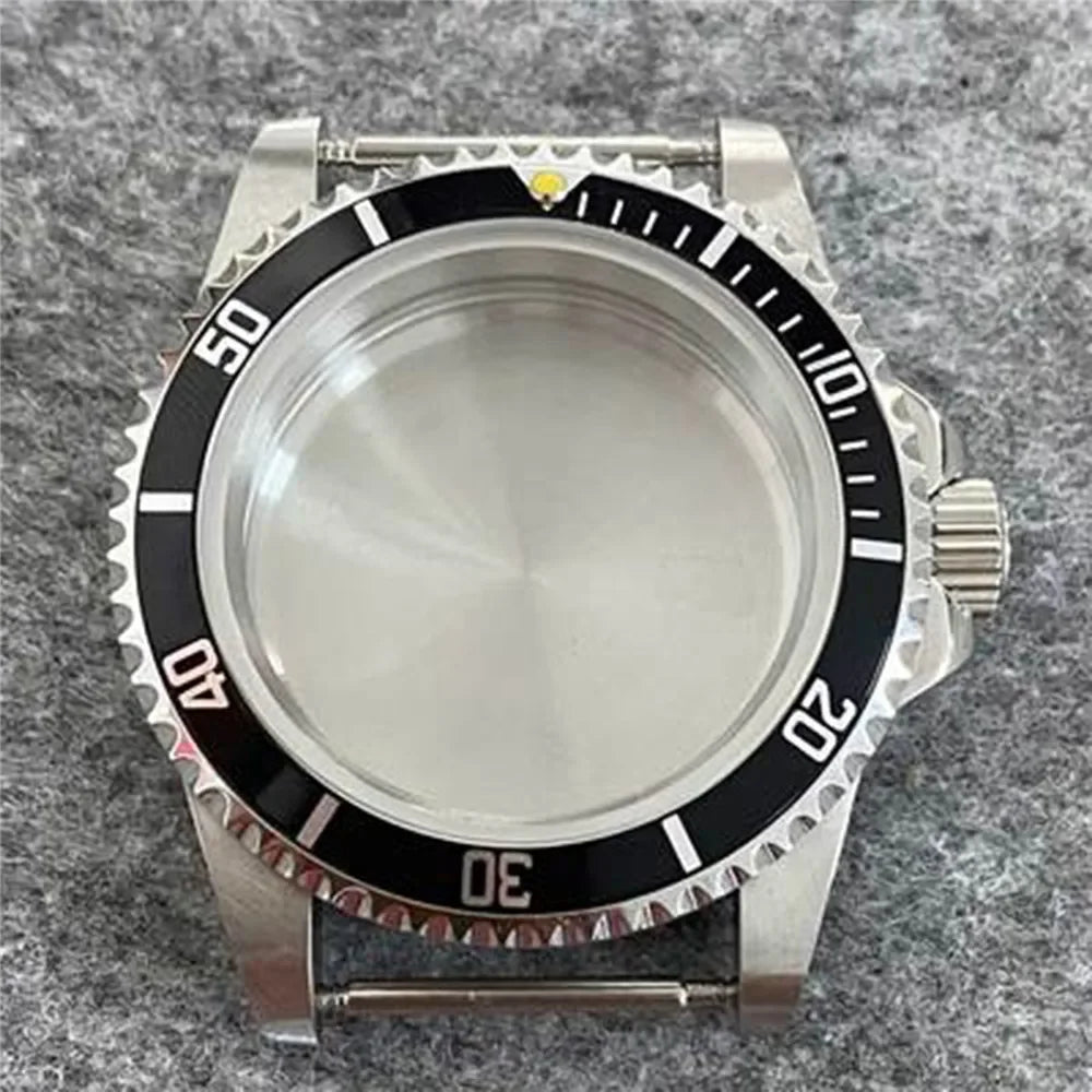 39.5mm Retro Flat Mirror Sapphire Glass Case Stainless Steel Case for NH35 NH36