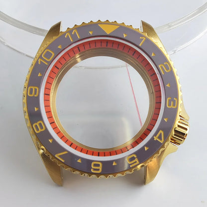 Plane Sapphire Glass Ceramic Bezel Stainless Steel Watch Case Fit NH 35 NH36 Movement High End Waterproof Watch Case