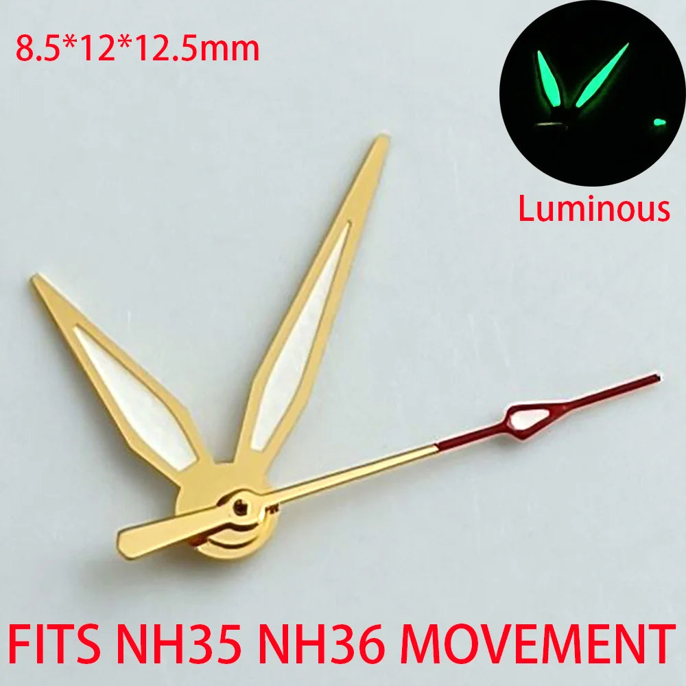 Watch Accessories Pointer NH 35 NH36 Hands Green/Blue Super Luminous Suitable For NH 35 NH36 Movement