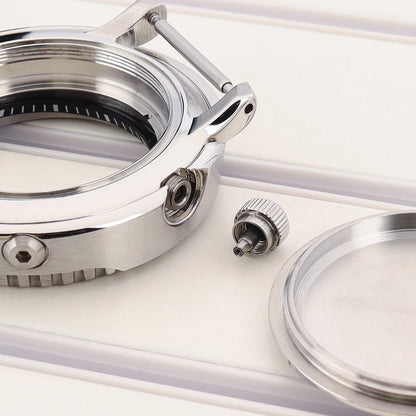 43mm Watch Case For NH34 NH35 NH36 NH38 Tuna Sapphire Crystal Luminous Bezel