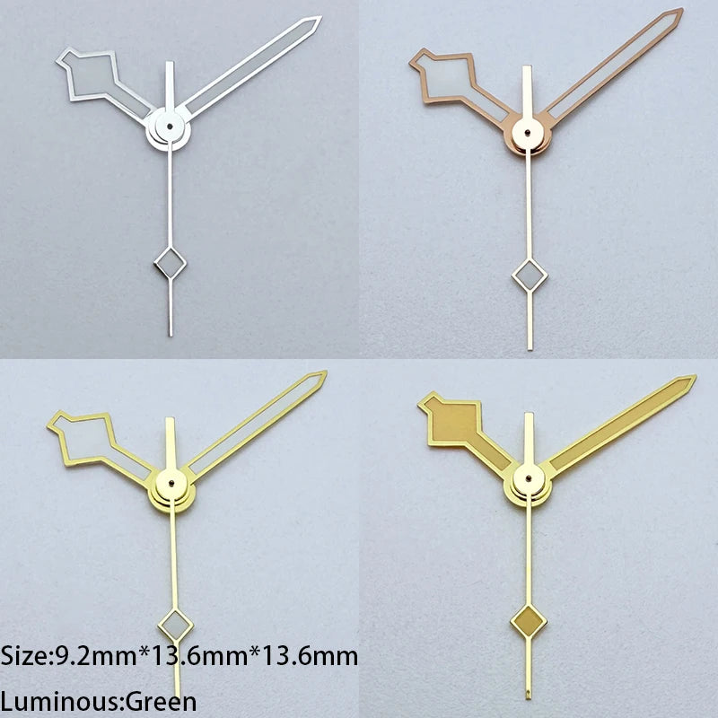 Modified Green Luminous Simple Watch Hands for NH35/NH36/4R/7S Movement