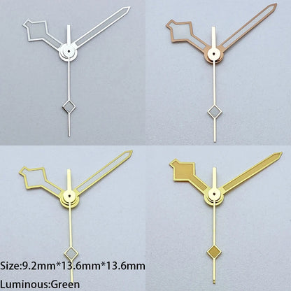 Modified Green Luminous Simple Watch Hands for NH35/NH36/4R/7S Movement