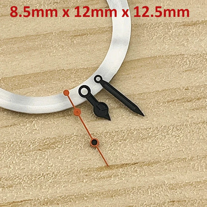 Black Watch Hands Colored Second Hand No Luminous Watch Hands for NH35 NH36