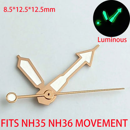 Watch Accessories Pointer NH 35 NH36 Hands Green/Blue Super Luminous Suitable For NH 35 NH36 Movement