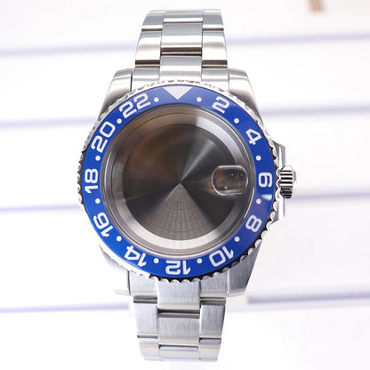 Silver 40mm Diver Case Sapphire  For NH35 NH36 NH34 NH38 Miyota 8215 Eta 2824