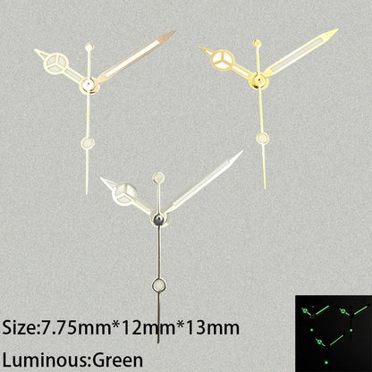 Modified Green Luminous Cusp Watch Hands Pointers for NH35/NH36/4R/7S Movement