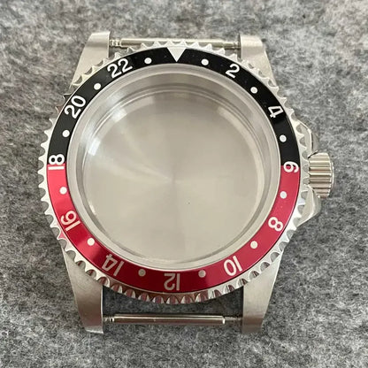 39.5mm Steel Watch Case Retro Flat Mirror Case Sapphire Crystal Fit NH35 NH36