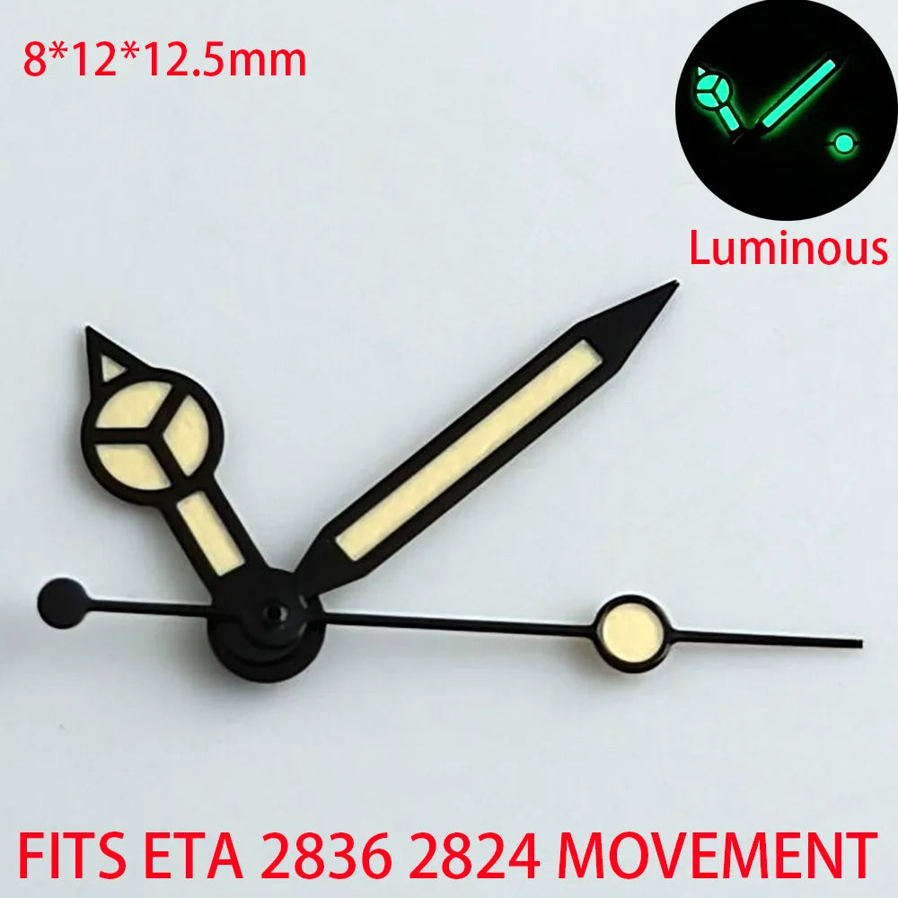 Watch Hands Blue Green Luminous Hands Fit NH 35 NH36 ETA 2836 2824 Miyota 8205 8215 Movement