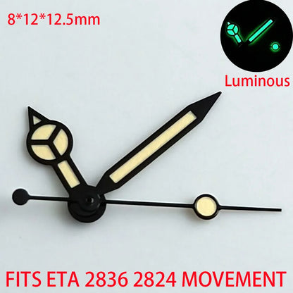 Watch Hands Blue Green Luminous Hands Fit NH 35 NH36 ETA 2836 2824 Miyota 8205 8215 Movement