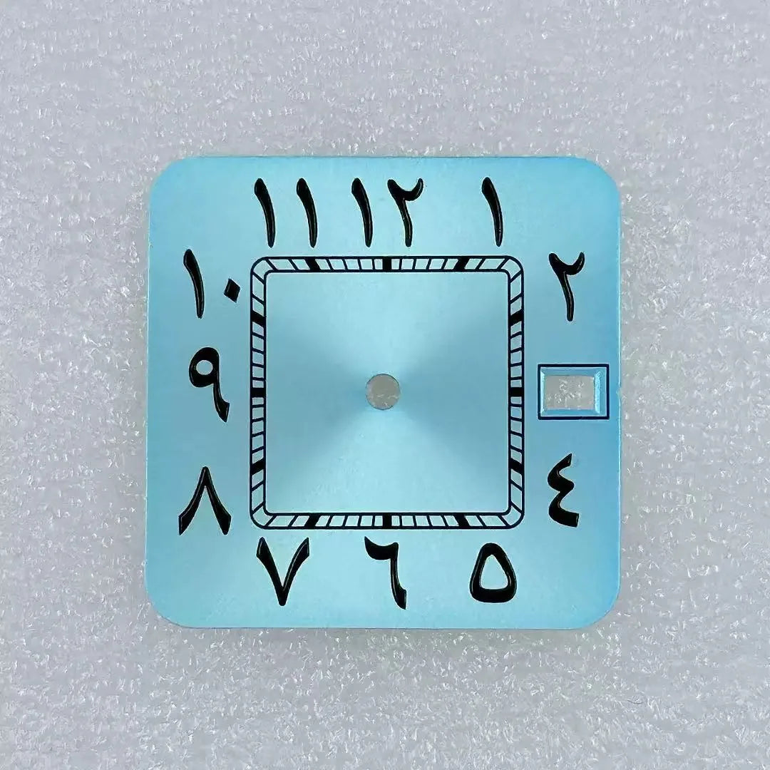 27mm Square Middle East Single Calendar Watch Dial For NH35 NH36 Movement
