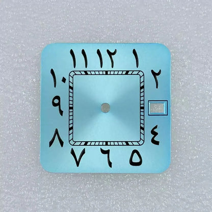 27mm Square Middle East Single Calendar Watch Dial For NH35 NH36 Movement