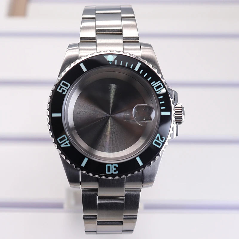 40mm Diver Case C3 Bezel Sapphire Glass For NH35 NH36 NH34 NH38 8215 Eta2824 SUB