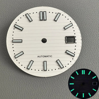 30.5mm Nautilus Green Luminous Watch Dial Fits NH35 NH36 NH38 4R35 4R36 6R 7S26
