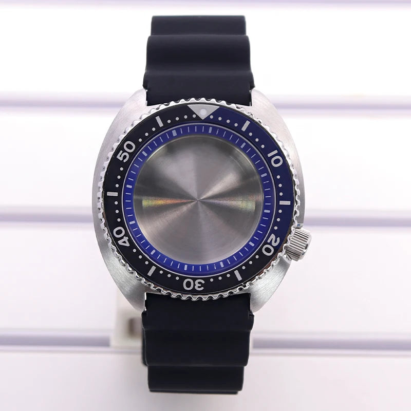 45mm Rubber Strap Sapphire Glass For NH35 NH36 NH34 NH38 4R36 fit 28.5mm Dial