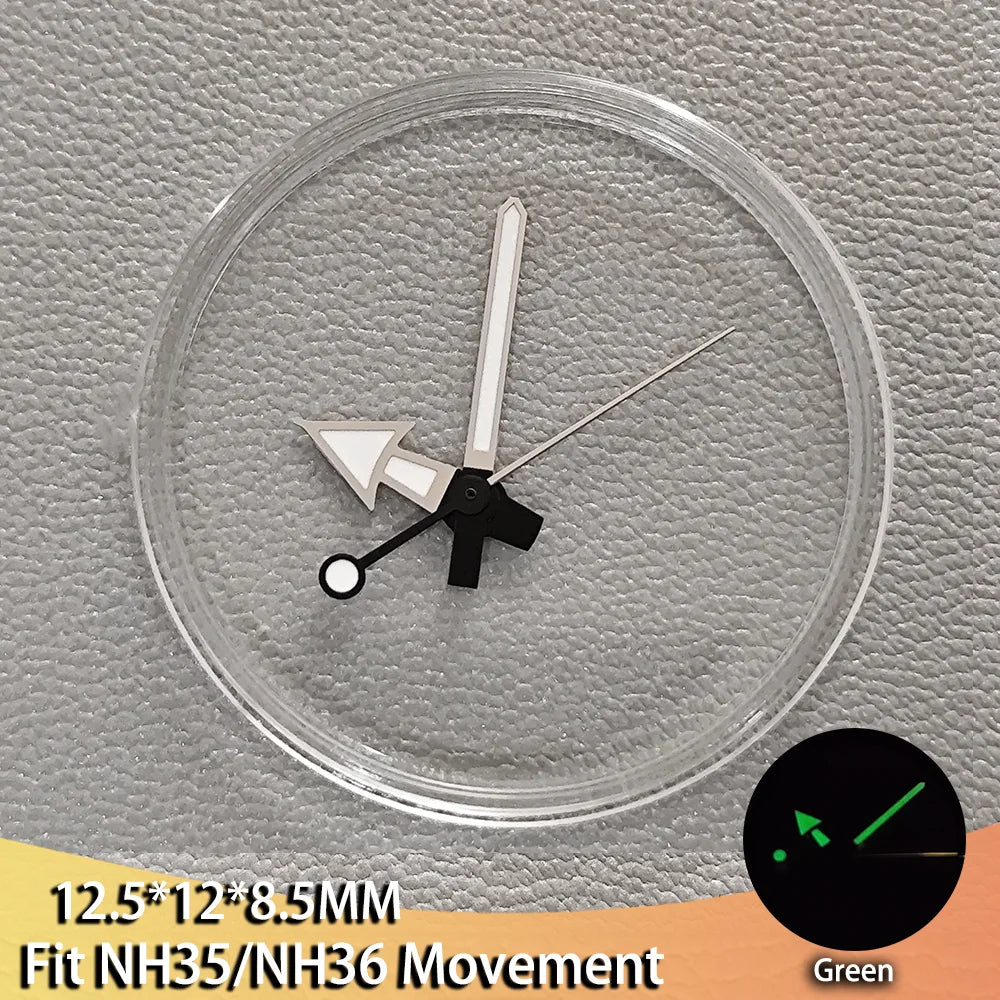 Various Styles Watch Hands Pointers Green Luminous For NH35 NH36 Movement