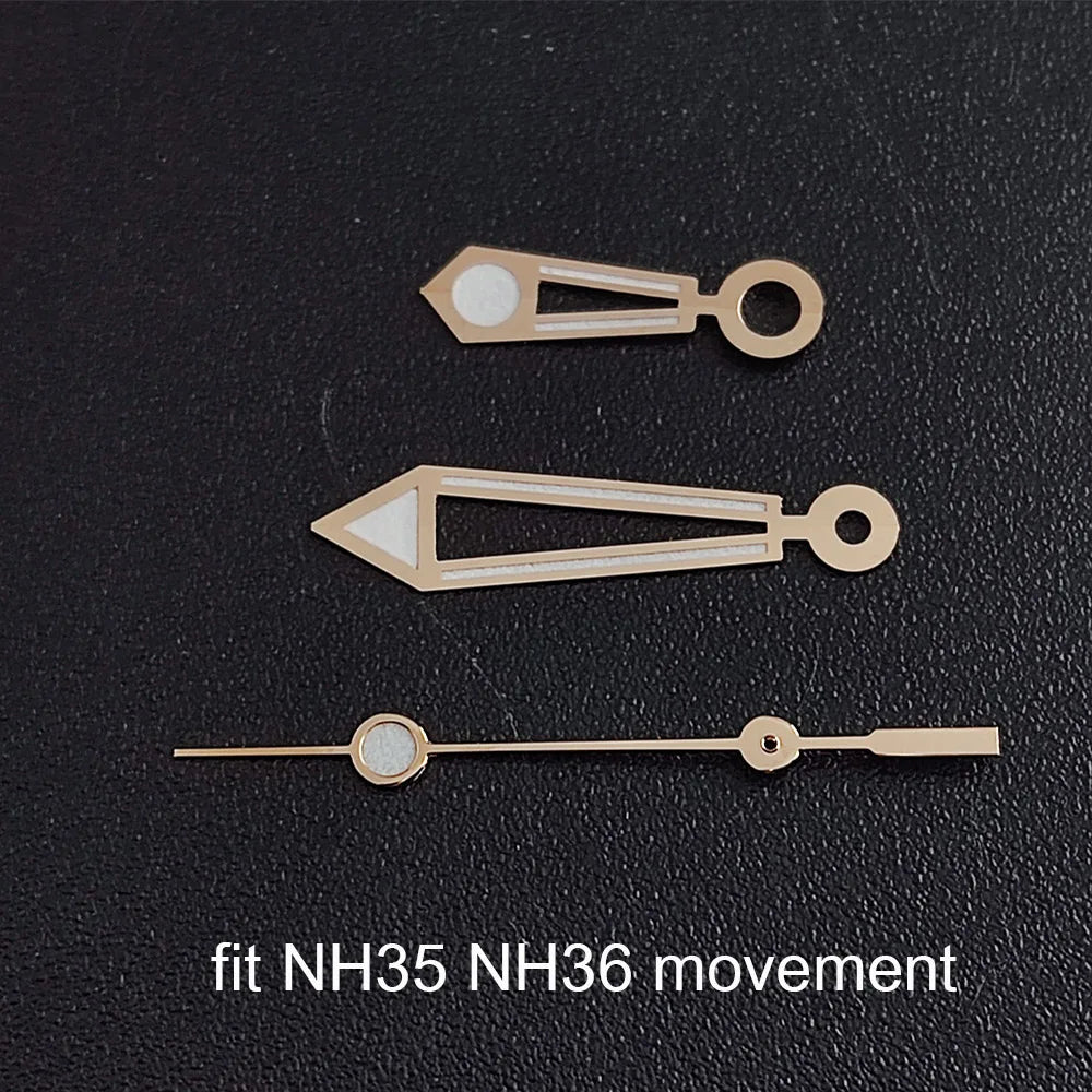 Luminous watch hands for NH35, NH36, ETA 2836, 2824 & Miyota 8205, 8215 movements